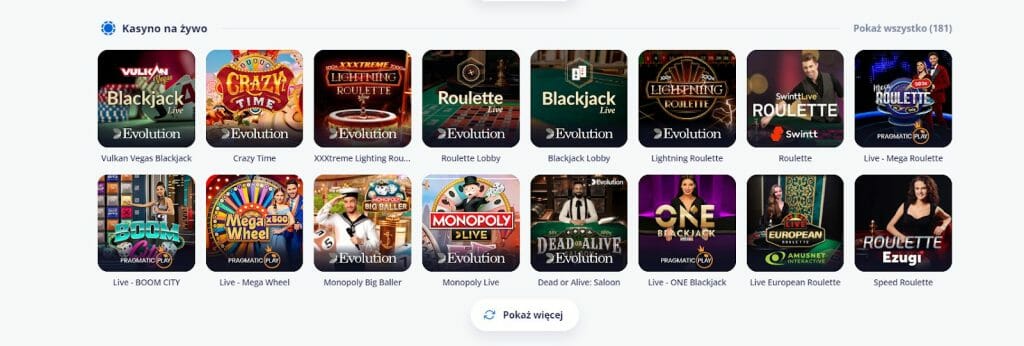 Vulkan Vegas kasyno online wpłata blik