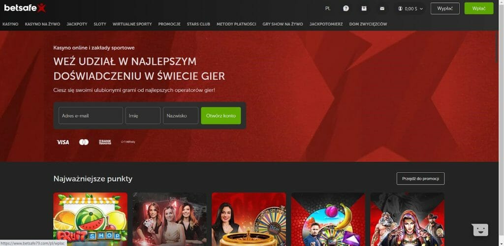 Betsafe casino z blik