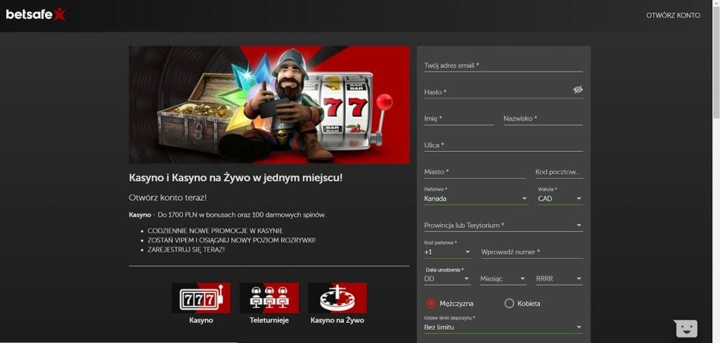 Betsafe rejestracja