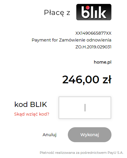 kod Blik